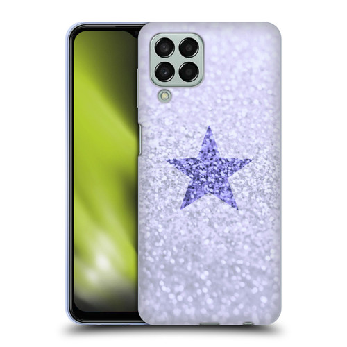 Monika Strigel Glitter Star Pastel Lilac Soft Gel Case for Samsung Galaxy M33 (2022)