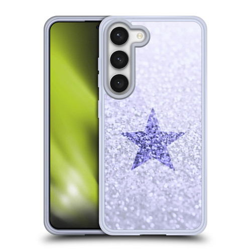 Monika Strigel Glitter Star Pastel Lilac Soft Gel Case for Samsung Galaxy S23 5G