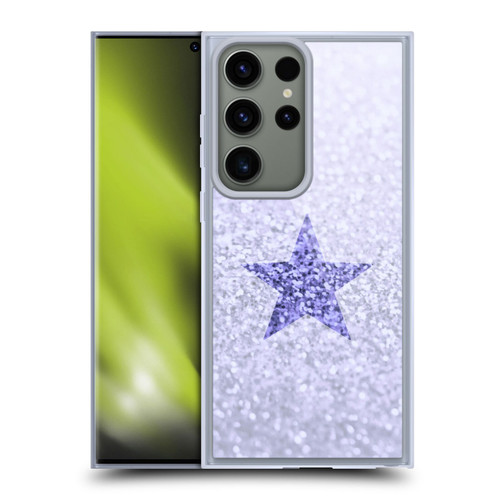 Monika Strigel Glitter Star Pastel Lilac Soft Gel Case for Samsung Galaxy S23 Ultra 5G