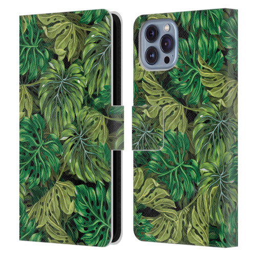 Mark Ashkenazi Banana Life Tropical Haven Leather Book Wallet Case Cover For Apple iPhone 14