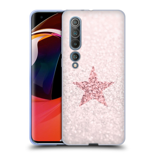 Monika Strigel Glitter Star Pastel Rose Pink Soft Gel Case for Xiaomi Mi 10 5G / Mi 10 Pro 5G