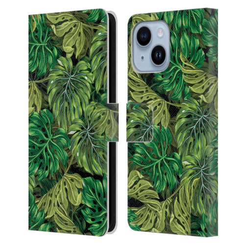 Mark Ashkenazi Banana Life Tropical Haven Leather Book Wallet Case Cover For Apple iPhone 14 Plus