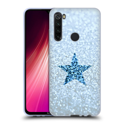 Monika Strigel Glitter Star Pastel Rainy Blue Soft Gel Case for Xiaomi Redmi Note 8T