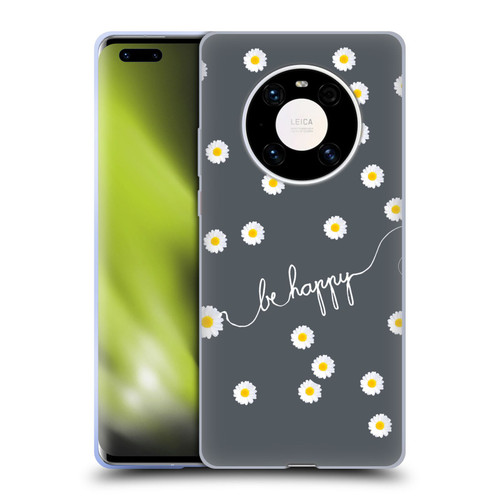 Monika Strigel Happy Daisy Grey Soft Gel Case for Huawei Mate 40 Pro 5G