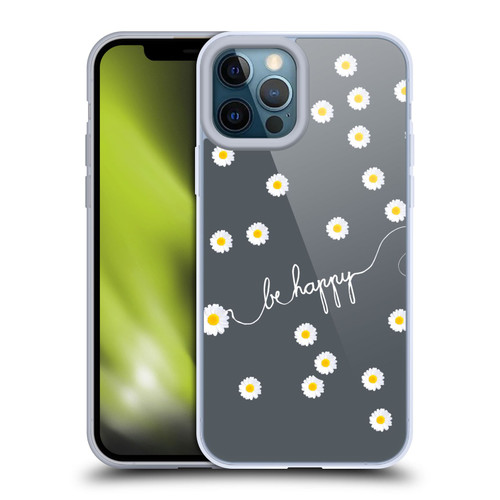 Monika Strigel Happy Daisy Grey Soft Gel Case for Apple iPhone 12 Pro Max