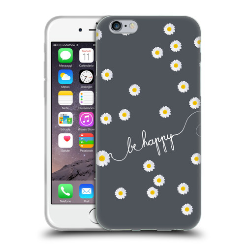 Monika Strigel Happy Daisy Grey Soft Gel Case for Apple iPhone 6 / iPhone 6s