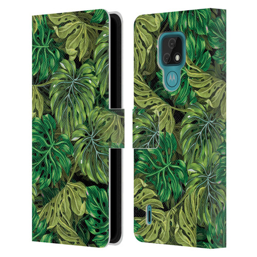 Mark Ashkenazi Banana Life Tropical Haven Leather Book Wallet Case Cover For Motorola Moto E7