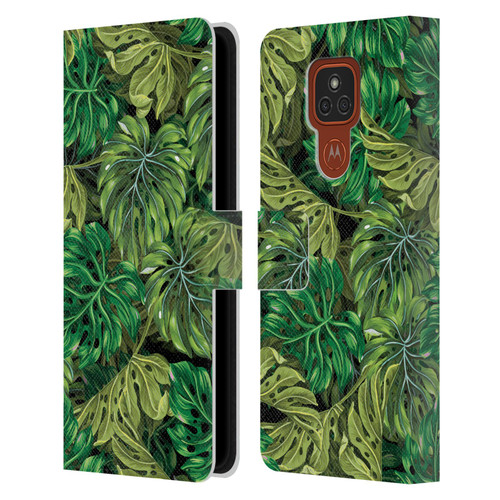 Mark Ashkenazi Banana Life Tropical Haven Leather Book Wallet Case Cover For Motorola Moto E7 Plus