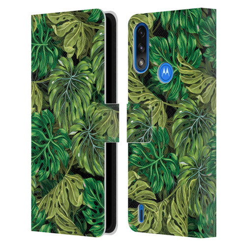 Mark Ashkenazi Banana Life Tropical Haven Leather Book Wallet Case Cover For Motorola Moto E7 Power / Moto E7i Power
