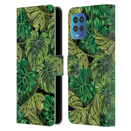 Mark Ashkenazi Banana Life Tropical Haven Leather Book Wallet Case Cover For Motorola Moto G100