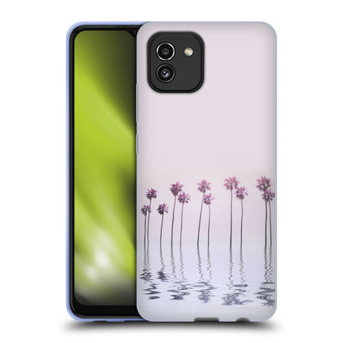 LebensArt Pastels Water Palm Trees Soft Gel Case for Samsung Galaxy A03 (2021)