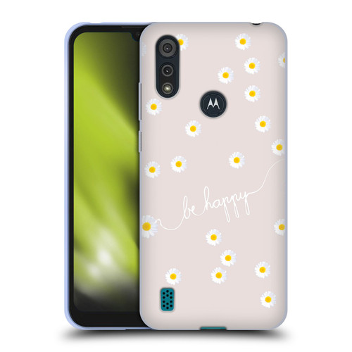 Monika Strigel Happy Daisy Nude Soft Gel Case for Motorola Moto E6s (2020)