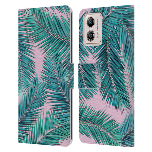 Mark Ashkenazi Banana Life Palm Tree Leather Book Wallet Case Cover For Motorola Moto G53 5G