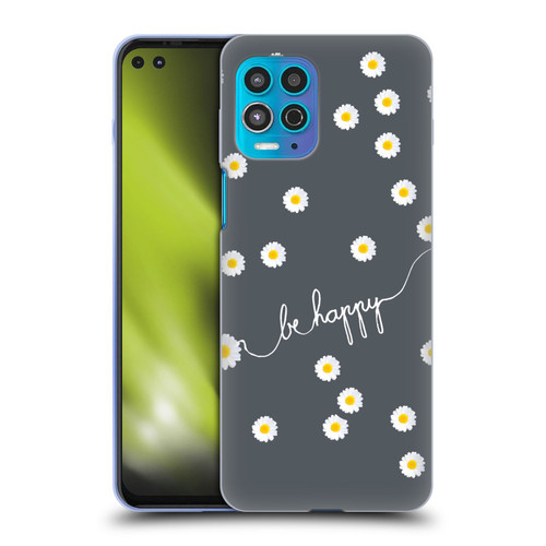 Monika Strigel Happy Daisy Grey Soft Gel Case for Motorola Moto G100