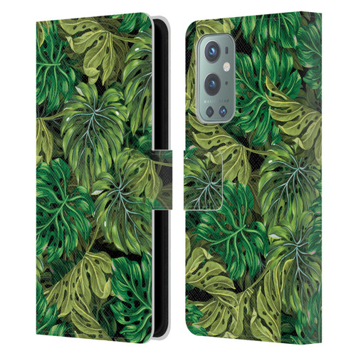 Mark Ashkenazi Banana Life Tropical Haven Leather Book Wallet Case Cover For OnePlus 9