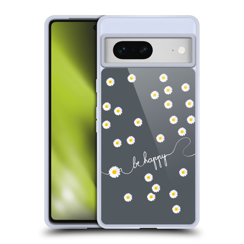 Monika Strigel Happy Daisy Grey Soft Gel Case for Google Pixel 7