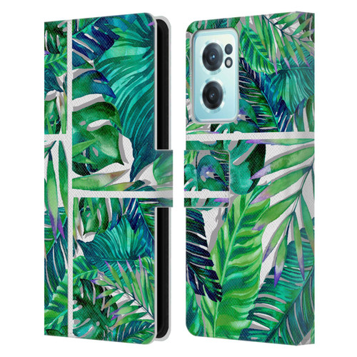 Mark Ashkenazi Banana Life Tropical Green Leather Book Wallet Case Cover For OnePlus Nord CE 2 5G