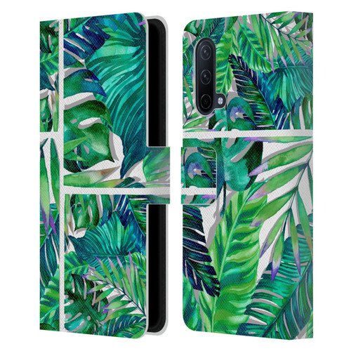Mark Ashkenazi Banana Life Tropical Green Leather Book Wallet Case Cover For OnePlus Nord CE 5G