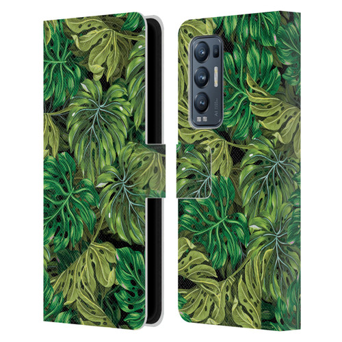 Mark Ashkenazi Banana Life Tropical Haven Leather Book Wallet Case Cover For OPPO Find X3 Neo / Reno5 Pro+ 5G