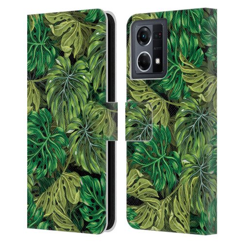 Mark Ashkenazi Banana Life Tropical Haven Leather Book Wallet Case Cover For OPPO Reno8 4G