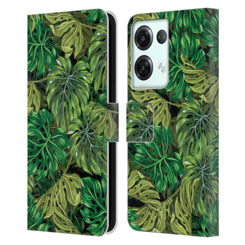 Mark Ashkenazi Banana Life Tropical Haven Leather Book Wallet Case Cover For OPPO Reno8 Pro