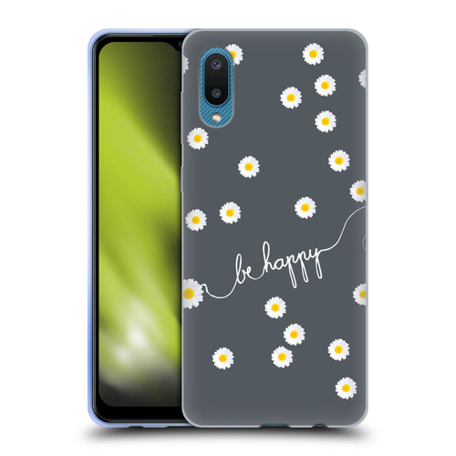Monika Strigel Happy Daisy Grey Soft Gel Case for Samsung Galaxy A02/M02 (2021)