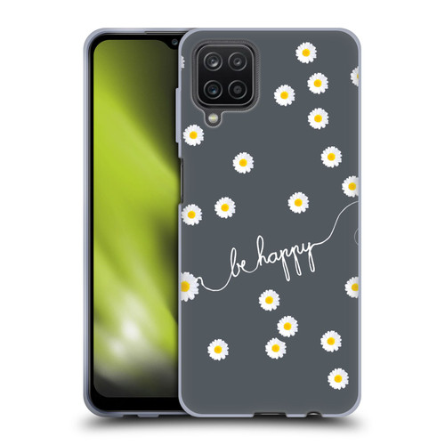 Monika Strigel Happy Daisy Grey Soft Gel Case for Samsung Galaxy A12 (2020)