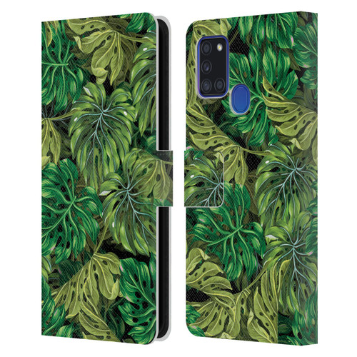 Mark Ashkenazi Banana Life Tropical Haven Leather Book Wallet Case Cover For Samsung Galaxy A21s (2020)