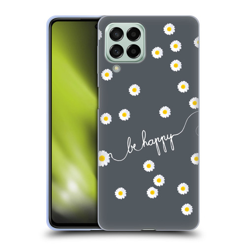 Monika Strigel Happy Daisy Grey Soft Gel Case for Samsung Galaxy M53 (2022)
