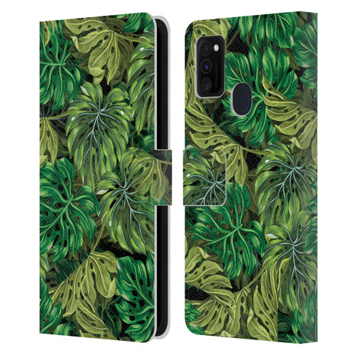 Mark Ashkenazi Banana Life Tropical Haven Leather Book Wallet Case Cover For Samsung Galaxy M30s (2019)/M21 (2020)