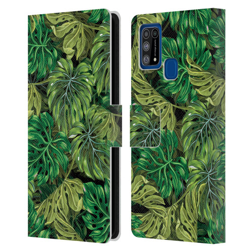 Mark Ashkenazi Banana Life Tropical Haven Leather Book Wallet Case Cover For Samsung Galaxy M31 (2020)