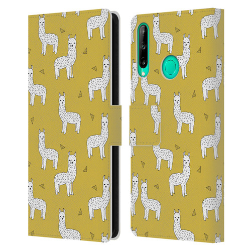 Andrea Lauren Design Animals Llama Leather Book Wallet Case Cover For Huawei P40 lite E