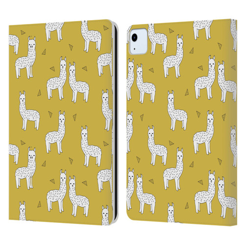 Andrea Lauren Design Animals Llama Leather Book Wallet Case Cover For Apple iPad Air 2020 / 2022