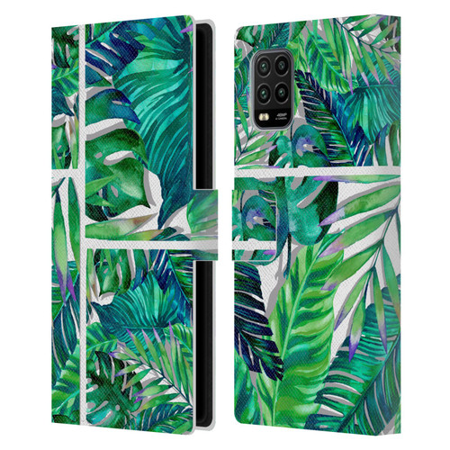 Mark Ashkenazi Banana Life Tropical Green Leather Book Wallet Case Cover For Xiaomi Mi 10 Lite 5G