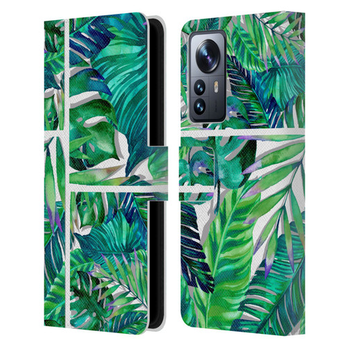 Mark Ashkenazi Banana Life Tropical Green Leather Book Wallet Case Cover For Xiaomi 12 Pro