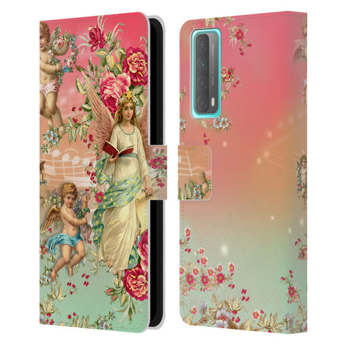 Mark Ashkenazi Florals Angels Leather Book Wallet Case Cover For Huawei P Smart (2021)