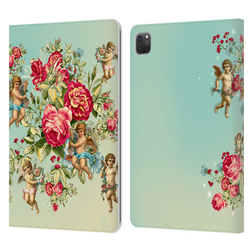 Mark Ashkenazi Florals Roses Leather Book Wallet Case Cover For Apple iPad Pro 11 2020 / 2021 / 2022