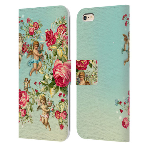 Mark Ashkenazi Florals Roses Leather Book Wallet Case Cover For Apple iPhone 6 Plus / iPhone 6s Plus