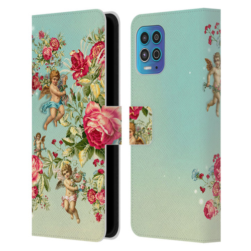 Mark Ashkenazi Florals Roses Leather Book Wallet Case Cover For Motorola Moto G100