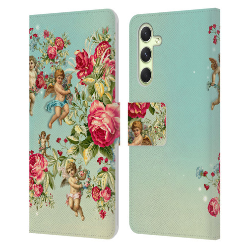 Mark Ashkenazi Florals Roses Leather Book Wallet Case Cover For Samsung Galaxy A54 5G