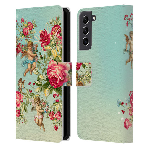 Mark Ashkenazi Florals Roses Leather Book Wallet Case Cover For Samsung Galaxy S21 FE 5G