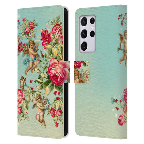 Mark Ashkenazi Florals Roses Leather Book Wallet Case Cover For Samsung Galaxy S21 Ultra 5G