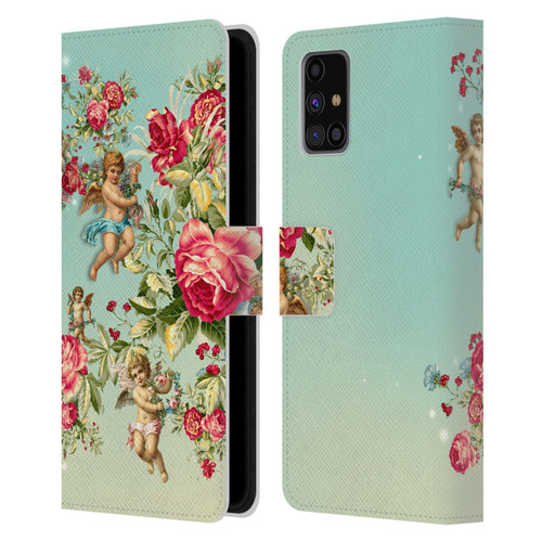 Mark Ashkenazi Florals Roses Leather Book Wallet Case Cover For Samsung Galaxy M31s (2020)
