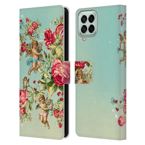 Mark Ashkenazi Florals Roses Leather Book Wallet Case Cover For Samsung Galaxy M53 (2022)