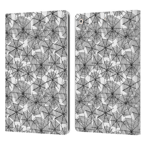 Andrea Lauren Design Assorted Spider Webs Leather Book Wallet Case Cover For Apple iPad 10.2 2019/2020/2021