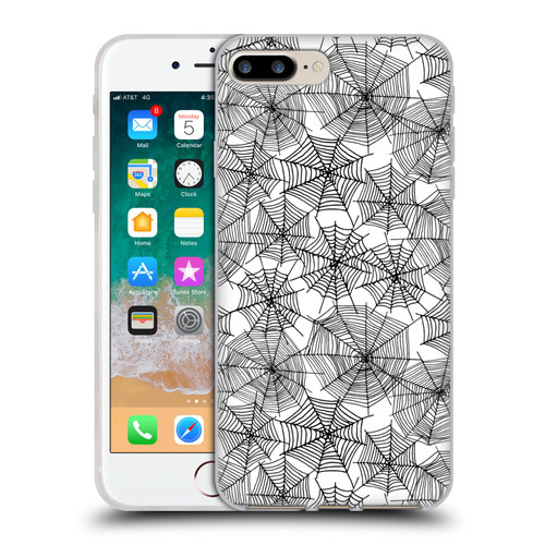 Andrea Lauren Design Assorted Spider Webs Soft Gel Case for Apple iPhone 7 Plus / 8 Plus & MagSafe