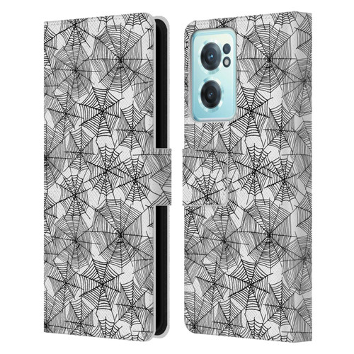 Andrea Lauren Design Assorted Spider Webs Leather Book Wallet Case Cover For OnePlus Nord CE 2 5G