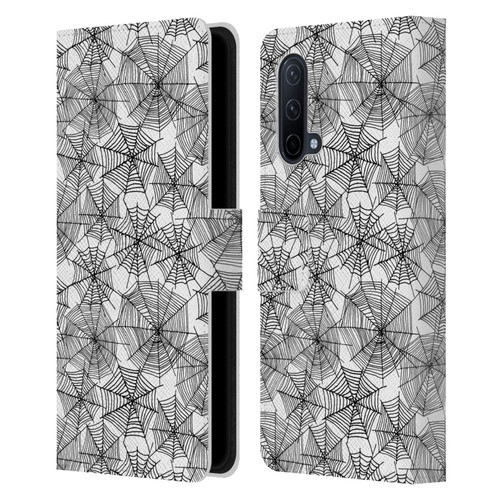 Andrea Lauren Design Assorted Spider Webs Leather Book Wallet Case Cover For OnePlus Nord CE 5G