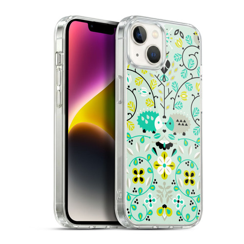 Cat Coquillette Animals Hedgehogs Symmetry Soft Gel Case for Apple iPhone 14 Plus