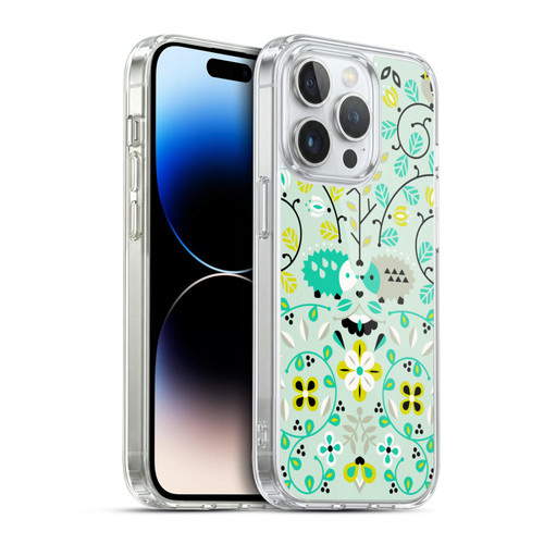 Cat Coquillette Animals Hedgehogs Symmetry Soft Gel Case for Apple iPhone 14 Pro